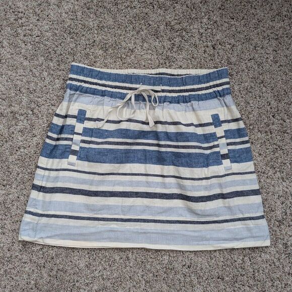 LOFT Blue & White Striped Skirt | Women’s Medium - Picture 1 of 3